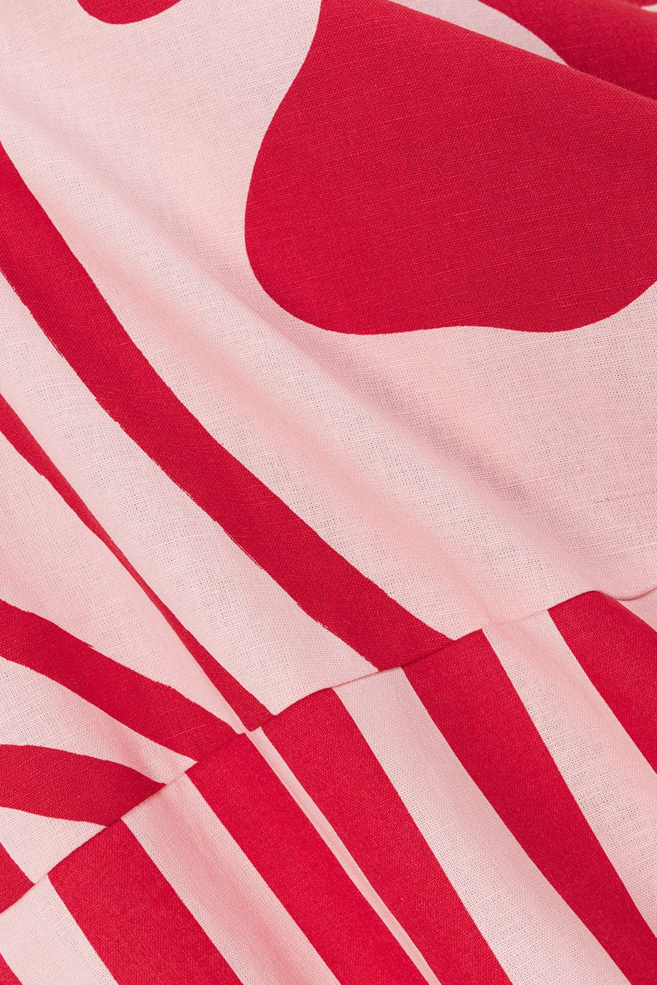 Pink maxi dress, side view
