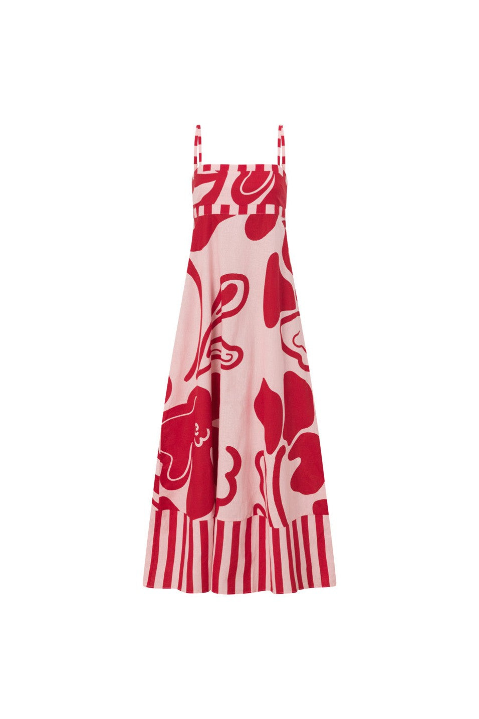 Pink maxi dress, back view