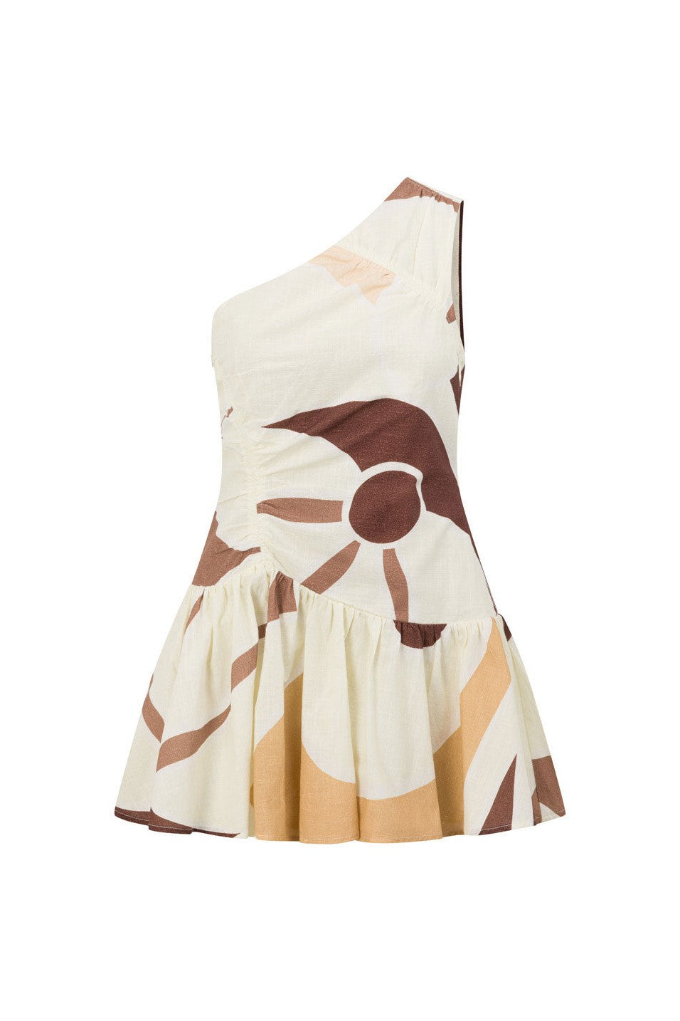 Cream mini dress, front view